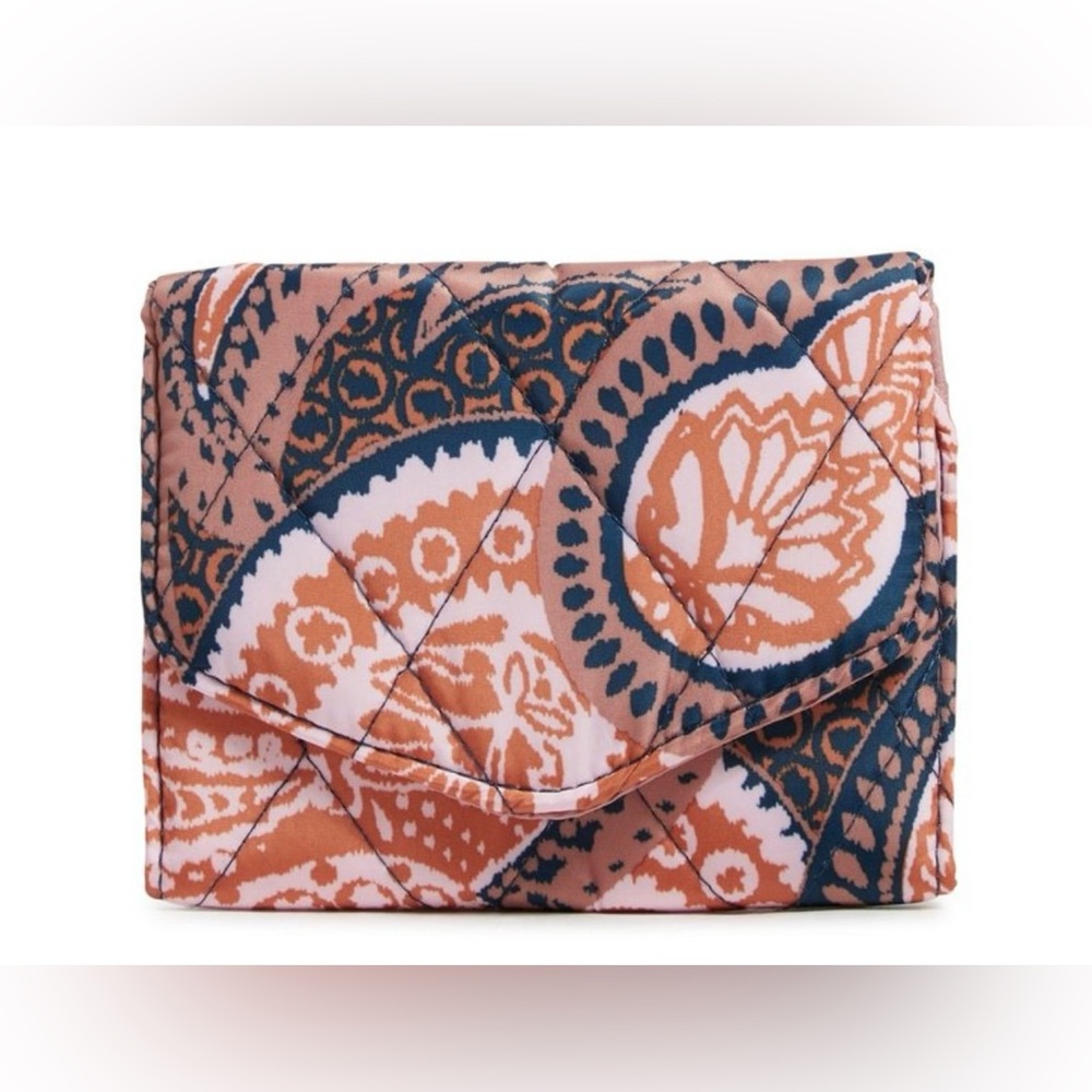 Vera Bradley Ultralight RFID Mini‎ Tri-Fold Wallet Fern Paisley Pink NWT Floral